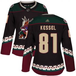 Adidas Arizona Coyotes #81 Phil Kessel Black Alternate Authentic Womens Stitched NHL Jersey