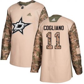 Adidas Dallas Stars #11 Andrew Cogliano Camo Authentic 2017 Veterans Day Stitched NHL Jersey