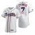 Atlanta Braves #7 Dansby Swanson Mens Nike White Fluttering USA Flag Limited Edition Authentic MLB Jersey