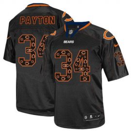 Nike Chicago Bears #34 Walter Payton New Lights Out Black Mens Stitched NFL Elite Jersey