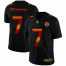 Pittsburgh Steelers #7 Ben Roethlisberger Mens Black Nike Red Orange Stripe Vapor Limited NFL Jersey