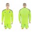 Mexico Blank Shiny Green Long Sleeves Goalkeeper Soccer Country Jersey