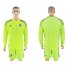 Mexico Blank Shiny Green Long Sleeves Goalkeeper Soccer Country Jersey
