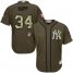 New York Yankees #34 J.A. Happ Green Salute to Service Stitched Youth MLB Jersey