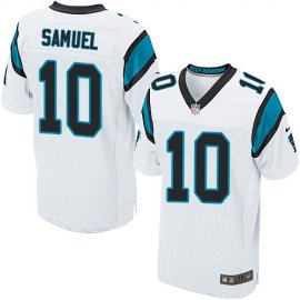 Nike Carolina Panthers #10 Curtis Samuel White Mens Stitched NFL Elite Jersey