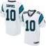 Nike Carolina Panthers #10 Curtis Samuel White Mens Stitched NFL Elite Jersey