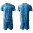Spain Blank Blue Goalkeeper Soccer Country Jersey