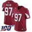 Nike Arizona Cardinals #97 Zach Allen Red Team Color Mens Stitched NFL 100th Season Vapor Limited Jersey