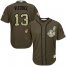 Cleveland Indians #13 Omar Vizquel Green Salute to Service Stitched Youth MLB Jersey
