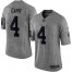 Nike Las Vegas Raiders #4 Derek Carr Gray Mens Stitched NFL Limited Gridiron Gray Jersey