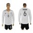 Germany #6 Khedira White Home Long Sleeves Soccer Country Jersey