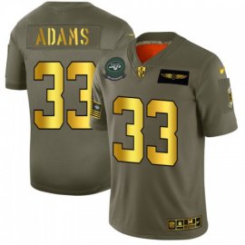 New York New York Jets #33 Jamal Adams NFL Mens Nike Olive Gold 2019 Salute to Service Limited Jersey