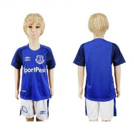 Everton Blank Home Kid Soccer Club Jersey