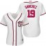 Washington Nationals #19 Anibal Sanchez White Home Womens Stitched MLB Jersey