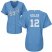 Kansas City Royals #12 Jorge Soler Light Blue Alternate Womens Stitched MLB Jersey