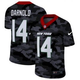 New York New York Jets #14 Sam Darnold Mens Nike 2020 Black CAMO Vapor Untouchable Limited Stitched NFL Jersey