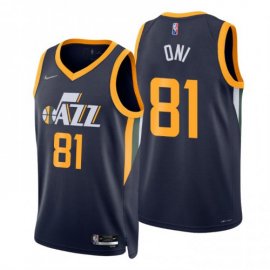 Nike Utah Jazz #81 Miye Oni Navy Mens 2021-22 NBA 75th Anniversary Diamond Swingman Jersey – Icon Edition Mens