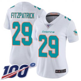 Nike Miami Dolphins #29 Minkah Fitzpatrick White Womens Stitched NFL 100th Season Vapor Limited Jersey