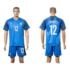 France #12 Henry Home Soccer Country Jersey
