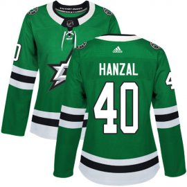 Adidas Dallas Stars #40 Martin Hanzal Green Home Authentic Womens Stitched NHL Jersey