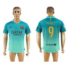 Barcelona #9 Suarez Sec Away Soccer Club Jersey