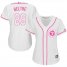 Texas Rangers #29 Adrian Beltre White/Pink Fashion Womens Stitched MLB Jersey