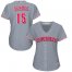 Cincinnati Reds #15 Nick Senzel Grey Road Womens Stitched MLB Jersey