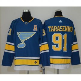 Adidas St. Louis Blues #91 Vladimir Tarasenko Blue Alternate Authentic Stitched NHL Jersey