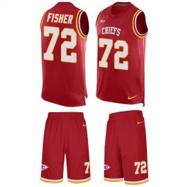 Nike Kansas City Chiefs #72 Eric Fisher Red Team Color Mens Stitched NFL Limited Tank Top Suit Jersey