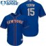 New York Mets #15 Tim Tebow Blue(Grey NO.) Alternate Womens Stitched MLB Jersey