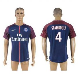 Paris Saint-Germain #4 Stambouli Home Soccer Club Jersey