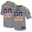 Nike Pittsburgh Steelers #90 T. J. Watt Grey Mens Stitched NFL Elite USA Flag Fashion Jersey