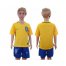 Brazil Blank Home Kid Soccer Country Jersey