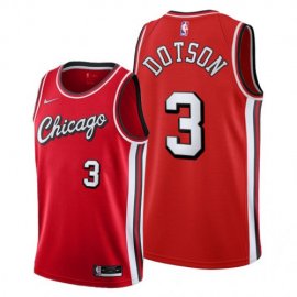 Chicago Chicago Bulls #3 Devon Dotson Womens 2021-22 City Edition Red NBA Jersey Womens