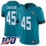 Nike Jacksonville Jaguars #45 KLavon Chaisson Teal Green Alternate Mens Stitched NFL 100th Season Vapor Untouchable Limited Jersey