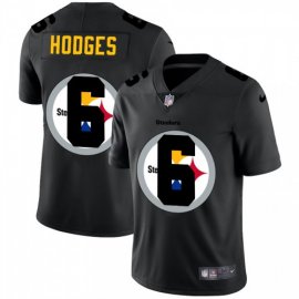 Pittsburgh Steelers #6 Devlin Hodges Mens Nike Team Logo Dual Overlap Limited NFL Jersey Black