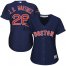 Boston Red Sox #28 J. D. Martinez Navy Blue Alternate 2018 World Series Champions Womens Stitched MLB Jersey