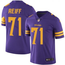 Nike Minnesota Vikings #71 Riley Reiff Purple Mens Stitched NFL Limited Rush Jersey