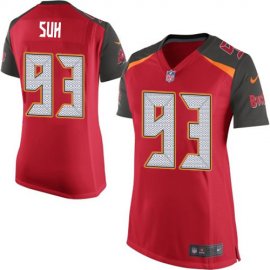 Nike Tampa Bay Buccaneers #93 Ndamukong Suh Red Team Color Womens Stitched NFL New Elite Jersey