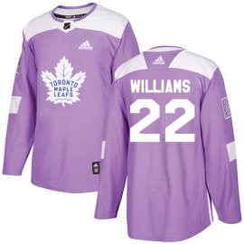 Adidas Toronto Maple Leafs #22 Tiger Williams Purple Authentic Fights Cancer Stitched NHL Jersey