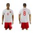 Poland #8 Linetty Home Soccer Country Jersey