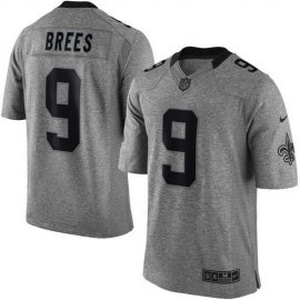 Nike New Orleans Saints #9 Drew Brees Gray Mens Stitched NFL Limited Gridiron Gray Jersey