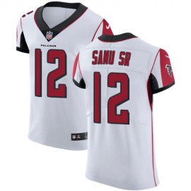 Nike Atlanta Falcons #12 Mohamed Sanu Sr White Mens Stitched NFL Vapor Untouchable Elite Jersey