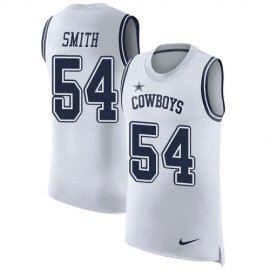 Nike Dallas Cowboys #54 Jaylon Smith White Mens Stitched NFL Limited Rush Tank Top Jersey