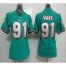Nike Miami Dolphins #91 Cameron Wake Aqua Green Team Color Womens Stitched NFL Elite Jersey