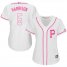 Pittsburgh Pirates #5 Josh Harrison White/Pink Fashion Womens Stitched MLB Jersey