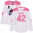 Adidas Colorado Avalanche #42 Josh Manson White/Pink 2022 Stanley Cup Champions Authentic Fashion Womens Stitched NHL Jersey Womens