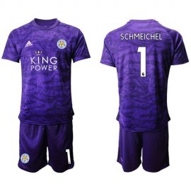 Leicester City #1 Schmeichel Purple Goalkeeper Soccer Club Jersey