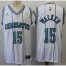 Mens Nike Charlotte Hornets #15 Kemba Walker White NBA Jordan Swingman Hardwood Classics Jersey
