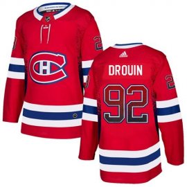 Adidas Montreal Canadiens #92 Jonathan Drouin Red Home Authentic Drift Fashion Stitched NHL Jersey